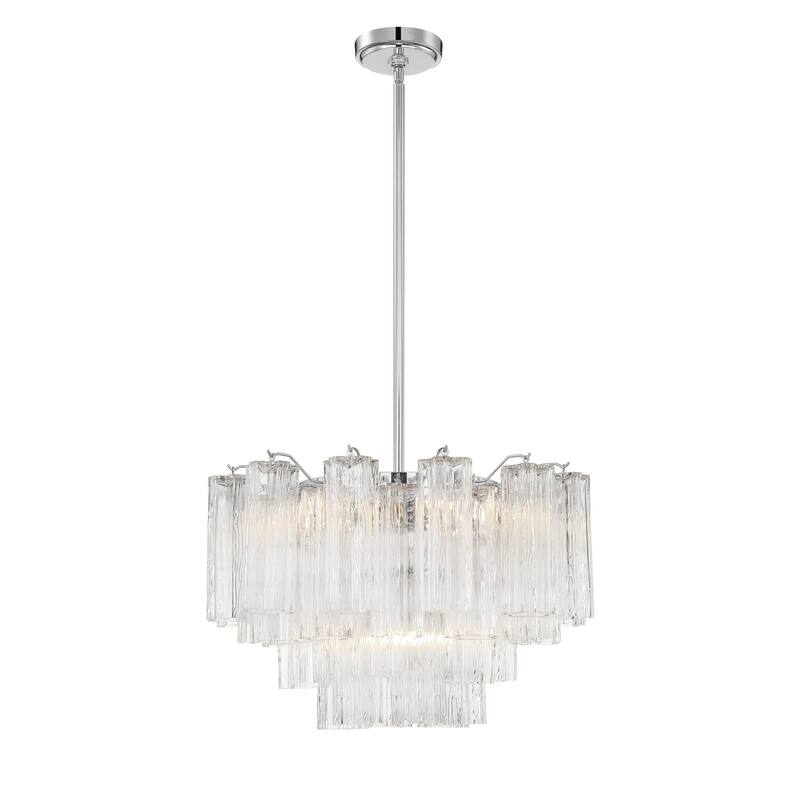 Crystorama Lighting Group ADD-308-CL Addis 9 Light 22" Wide Waterfall