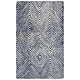 preview thumbnail 6 of 30, SAFAVIEH Handmade Ebony Dyrfinna Modern Wool Rug 3' x 5' - Navy/Ivory - Rectangle