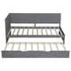preview thumbnail 22 of 30, Twin Size Solid Pine Wood Daybed, Sofa Bed Frame with X-Shaped Design Guardrail for Kids Boys Adults