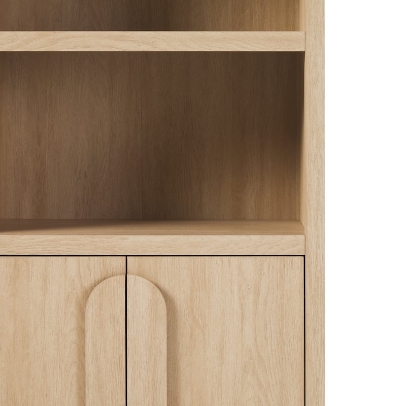 Middlebrook Designs 3 Shelf Open Arched Bookcase Cabinet