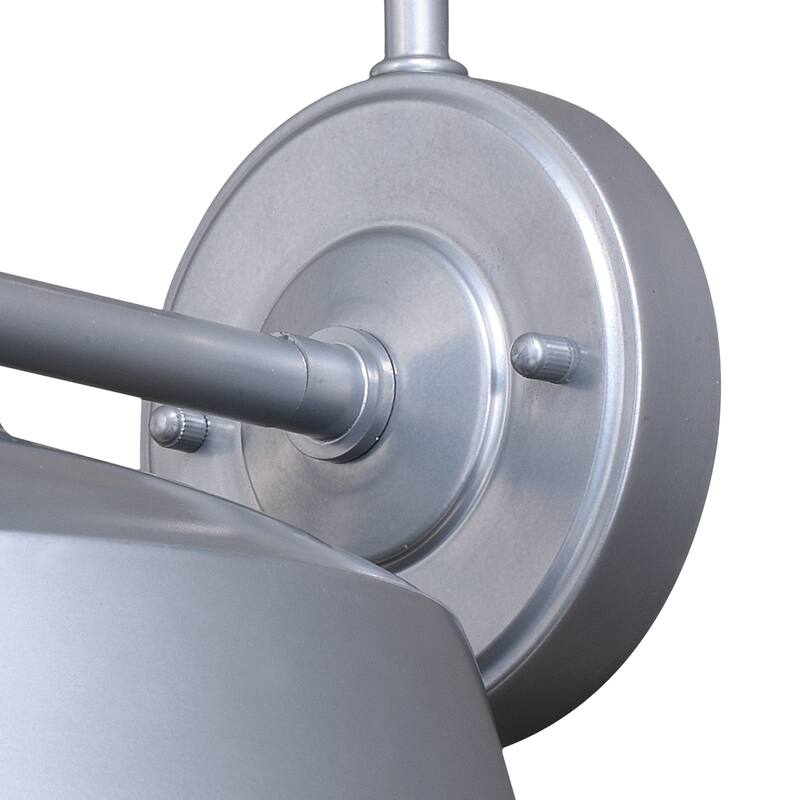 Dorado Silver Motion Sensor Dusk to Dawn Farmhouse Barn Dark Sky Outdoor Wall Light - 12-in W x 12.25-in H x 13.5-in D