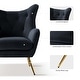 preview thumbnail 100 of 108, Eusebio Tufted Velvet Accent Chair with Wingback, Arms, and Metal Gold Legs for Living Room or Bedroom by HULALA HOME