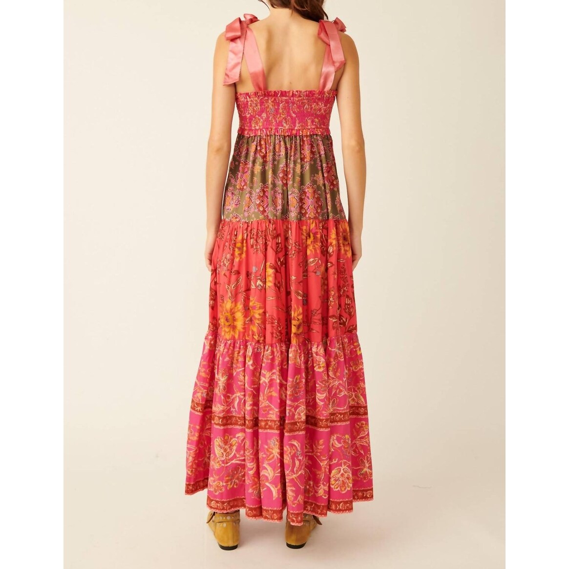 strapless open back dress Dusty Rose Dress