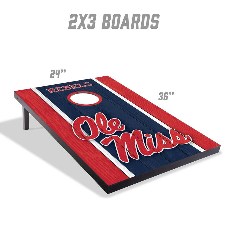 Ole Miss Rebels NCAA Compact 2x3 Tailgate Cornhole Board Set