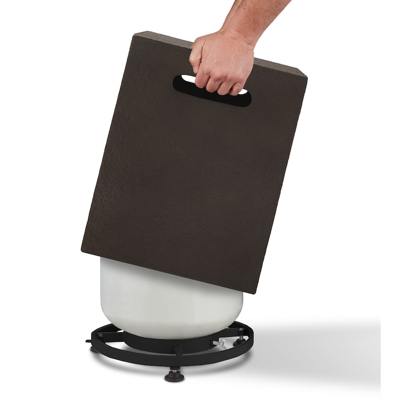 Baltic 15.75" Propane Tank Cover in Kodiak Brown by Real Flame