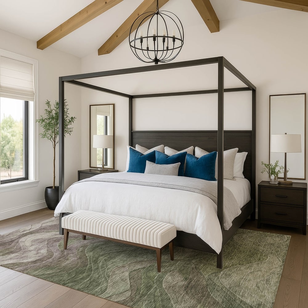 Premium Washable Super Soft Modern Waves Mayfield Rug