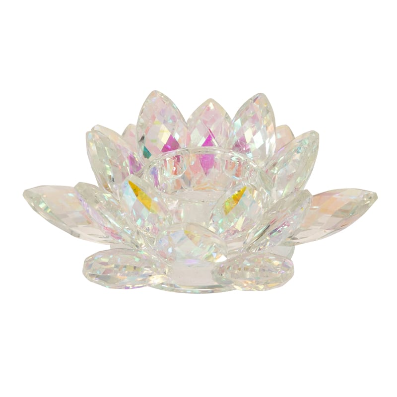 Iridescent Glass Crystal Lotus Votive Candle Holder Bed Bath & Beyond