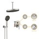 preview thumbnail 24 of 26, 12 inch Wall-Mounted Round Shower System with Rough-in Valve and Handheld Shower