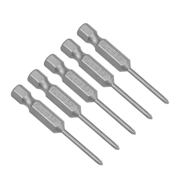 5Pcs 1/4-Inch Hex Shank 50mm Length Phillips 2PH0 Magnetic S2 Screwdriver Bits - 5pcs H1/4*50*2PH0