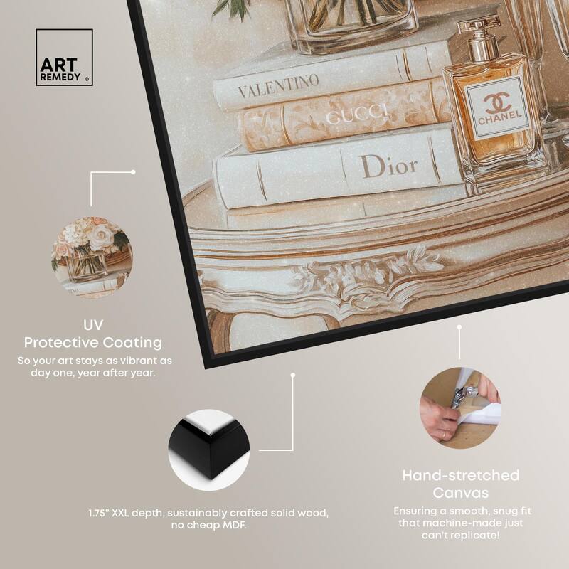 Mirror and Classy Glam Books Canvas by Art Remedy