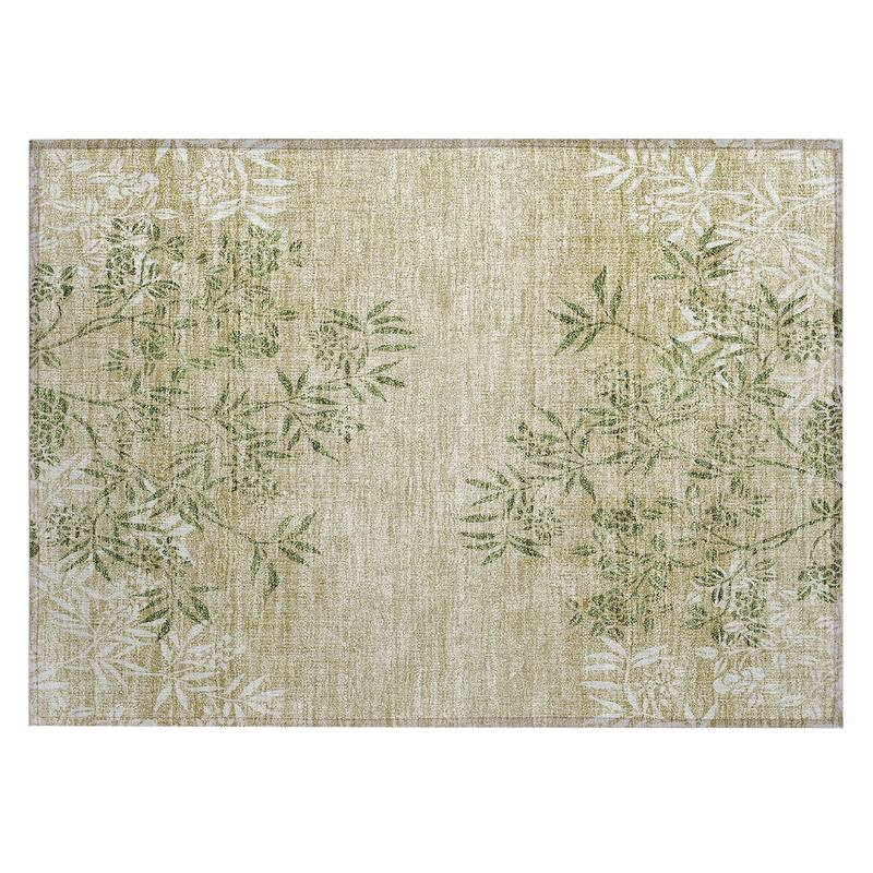 Machine Washable Indoor/ Outdoor Chantille Modern Garden Rug