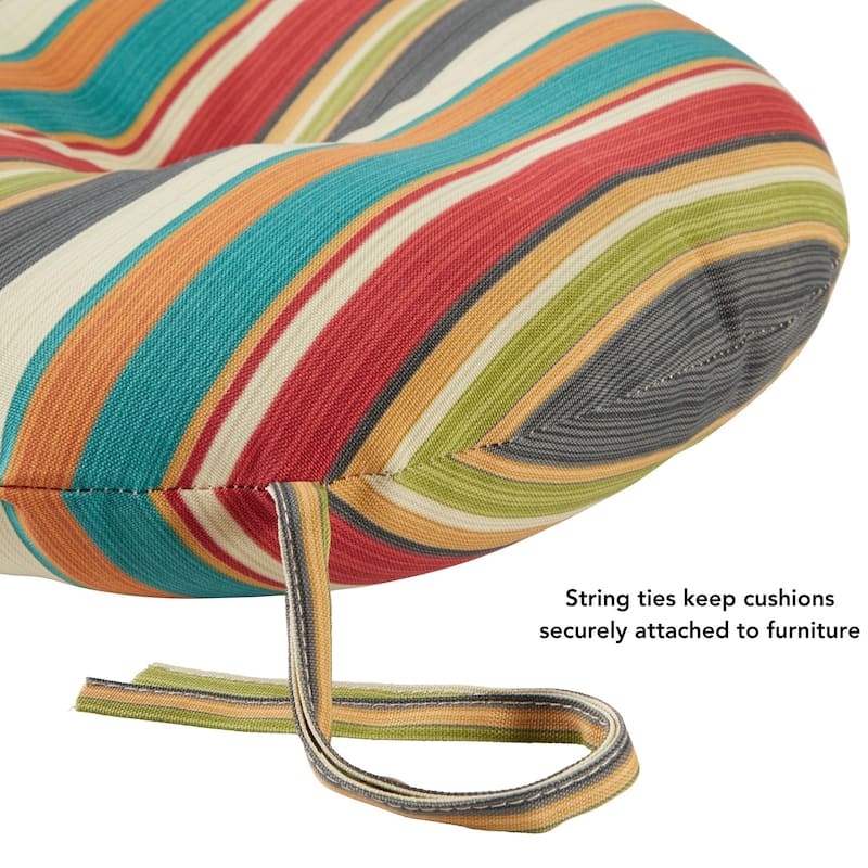 Greendale Global 15-inch Round Outdoor Bistro Chair Cushion (Set of 4)