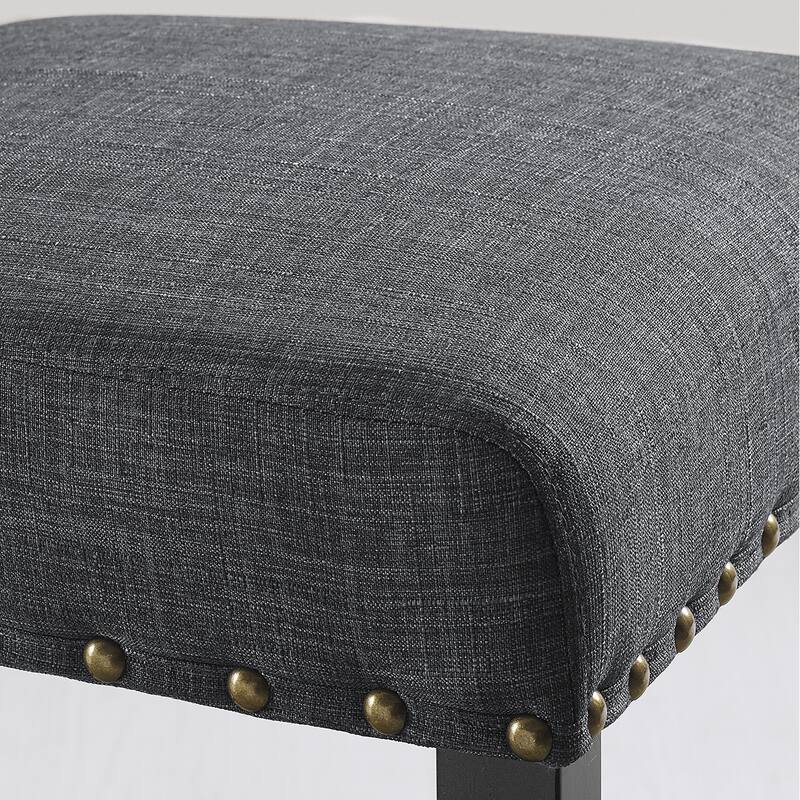 Counter Height Stools With Nailhead Trim, Set Of 2