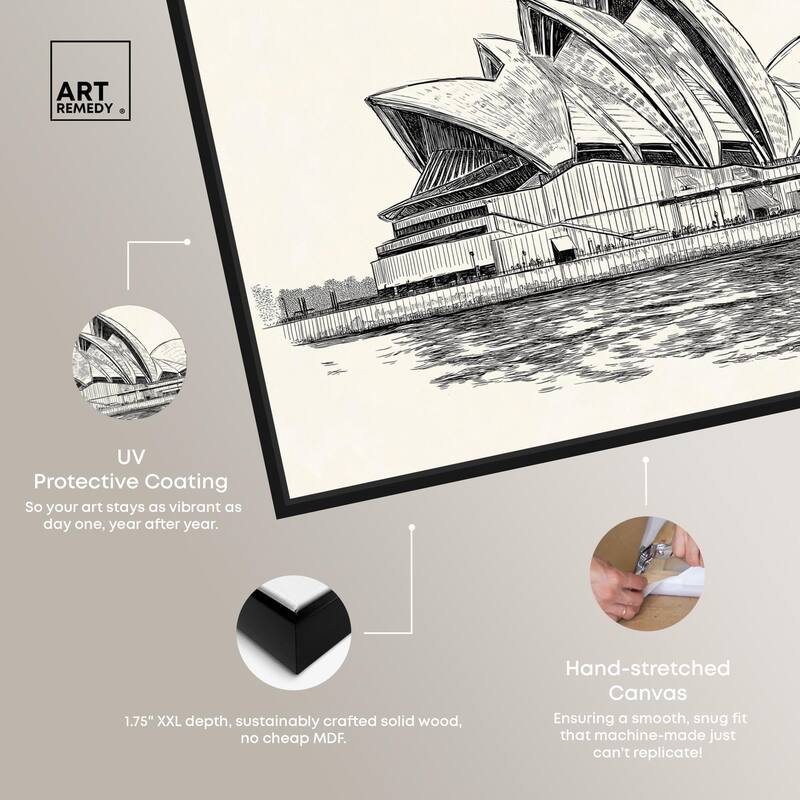 Sails of Sydney Canvas by Art Remedy