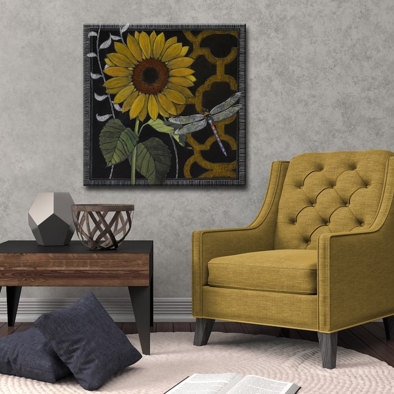 Ready2HangArt Canvas Art 'Gilt Slate Flora IV' by Hope Hansen