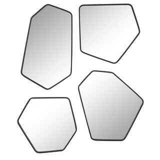Scandinavian Style Wall Mirrors - 20" - Black - Set of 4