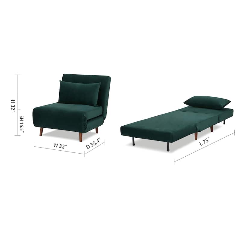 Artdeco Home - Tustin Upholstered Convertible Lounge/ Sleeper Chair