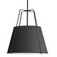 preview thumbnail 1 of 2, Dainolite Black Trapezoid Modern Pendant Light w/ Black Tapered Shade