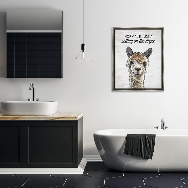 Stupell Normal is Just Dyer Setting Framed Floater Canvas Wall Art Design By Lettered and Lined