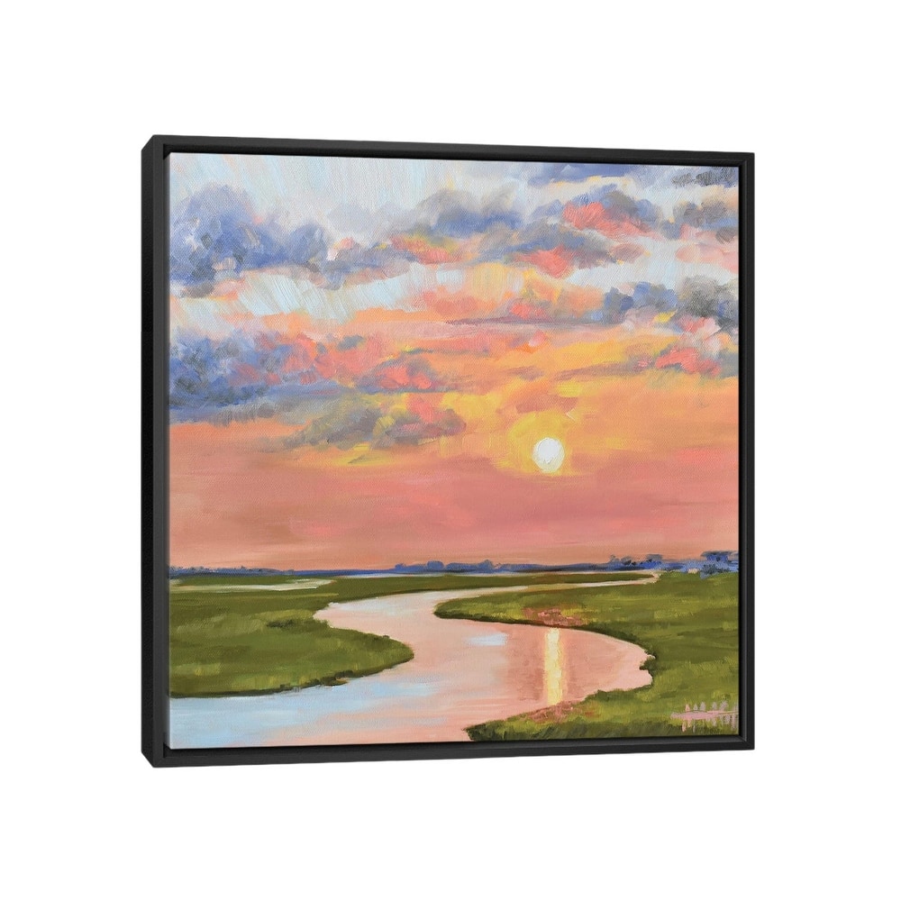 iCanvas "Glassy Waters On The Marsh" by April Moffatt Framed Canvas Print