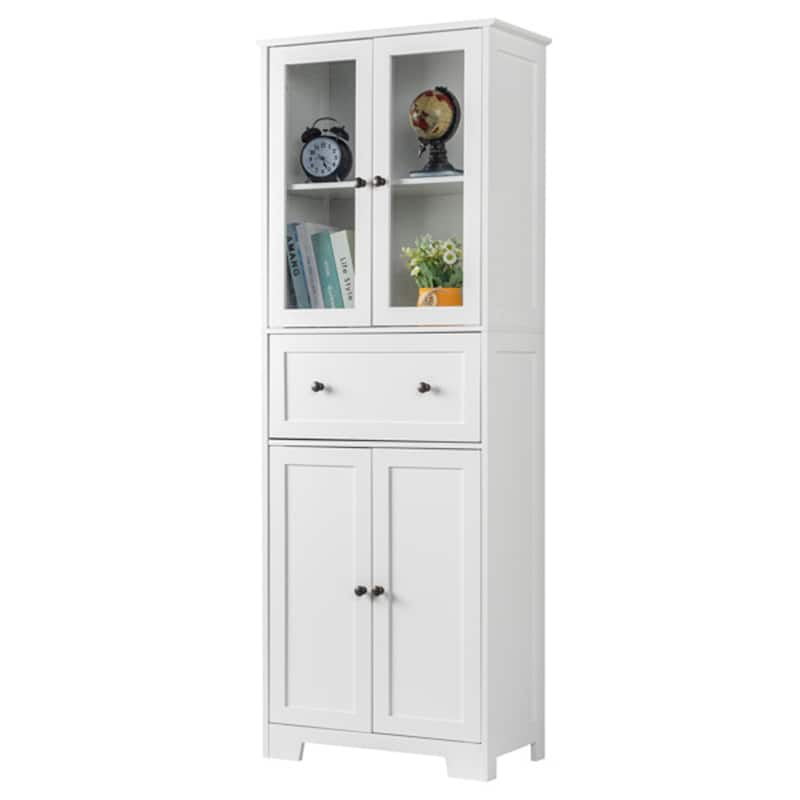 4 Doors and 1 Drawer Storage Cabinet