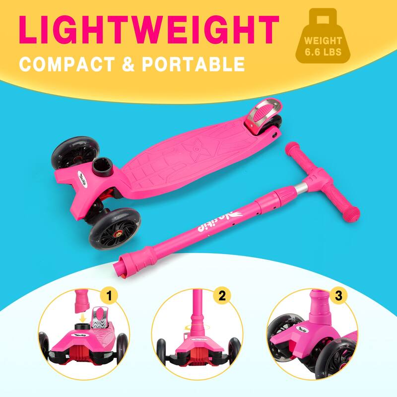 Scooters for Kids Age 3-5 4 Adjustable Height