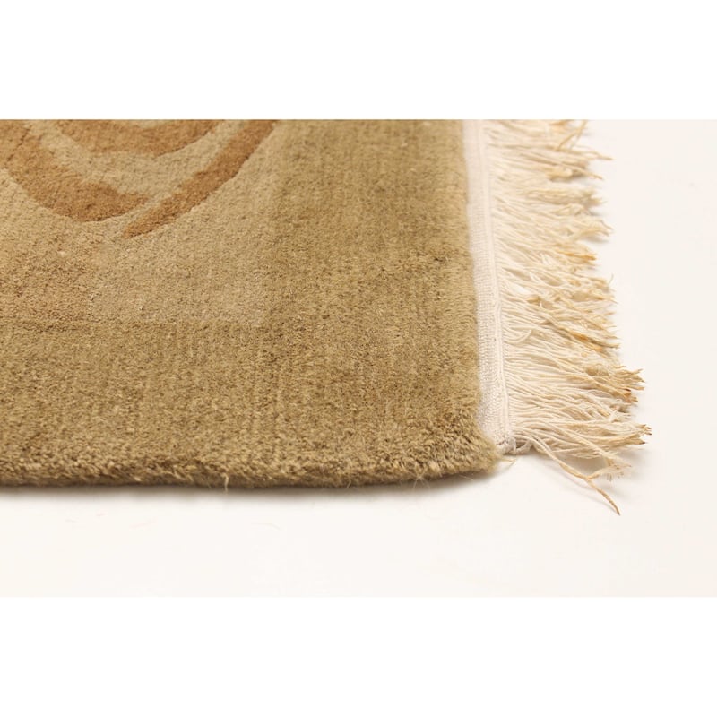 ECARPETGALLERY Hand-knotted Opulence Khaki Wool Rug - 8'0 x 9'10