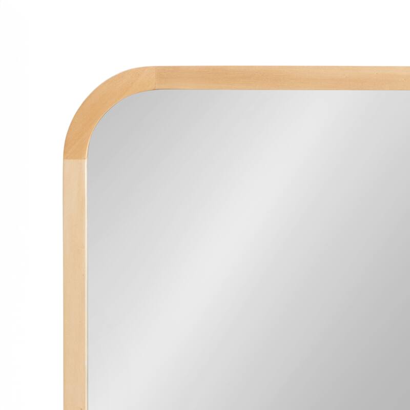 Kate and Laurel Hutton Wood Framed Radius Rectangle Mirror
