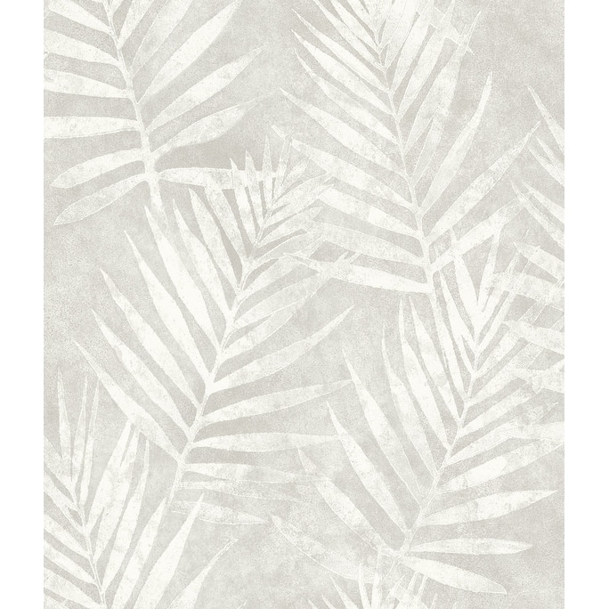 Chesapeake Amador Silver Palm Wallpaper - 20.5in x 396in x 0.025in