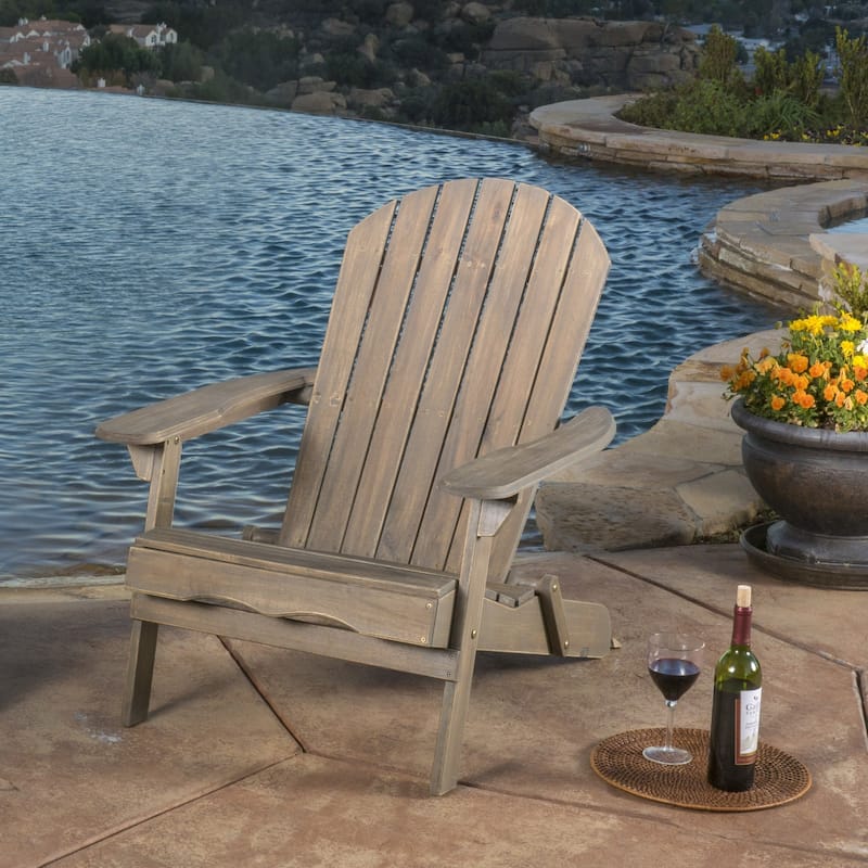 Hayle Wood Outdoor Reclining Adirondack Chair by Christopher Knight Home - 67.25" L x 29.50"W x 29.50" H
