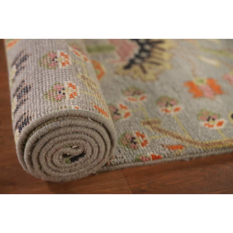 All-Over Kazak Indian Runner Rug Handmade Wool Carpet - 2'6"x 9'9"