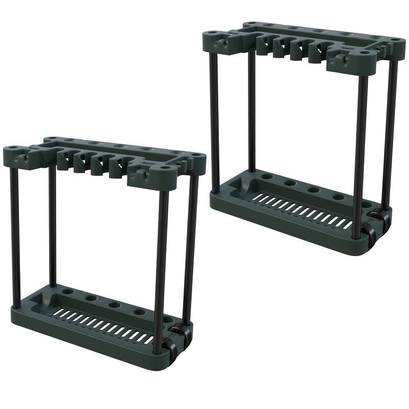 Gardening Tools Organizer Set of 2 Utility Carts with Wheels Hold 40