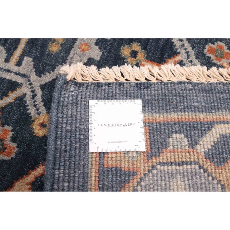 ECARPETGALLERY Hand-knotted Finest Agra Jaipur Dark Navy Wool Rug - 8'2 x 9'11