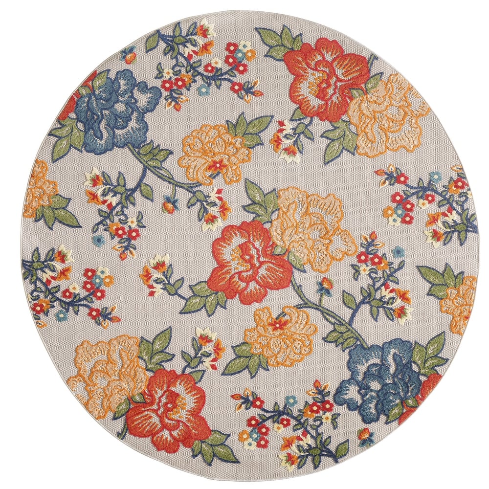 Domani Napa Floral Chic Indoor / Outdoor Area Rug