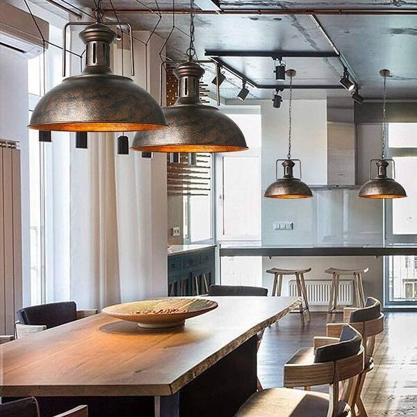 Shop Rustic Industrial Dome Pendant Light Single Vintage Copper