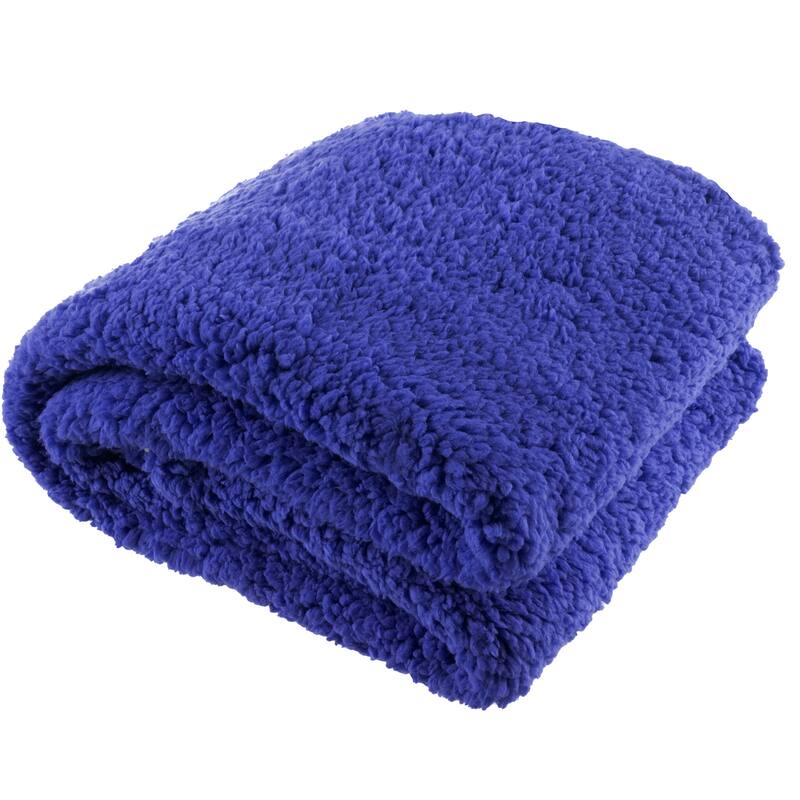 Body Pillow Cover - Soft Sherpa Pillowcase with Side Zipper by Windsor Home