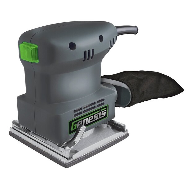 Genesis GPS2303 Dustless 1/4 Sheet Palm Sander, Gray, 1.3 Amp