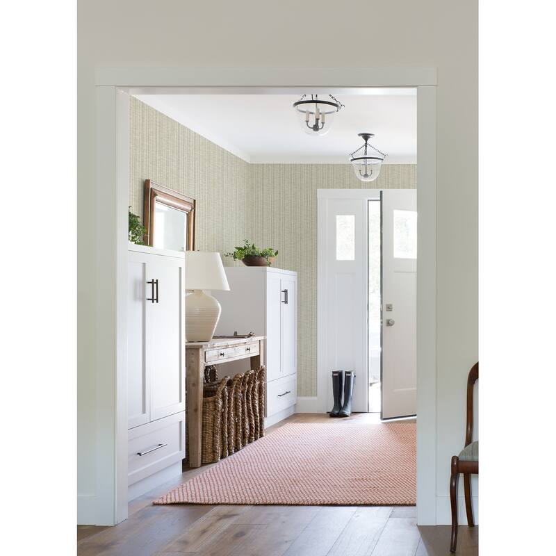 A-Street Prints Simon Beige Woven Texture Wallpaper