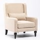 Tufted Upholstered Linen Wingback Rocking Accent Chair for Nursery ...