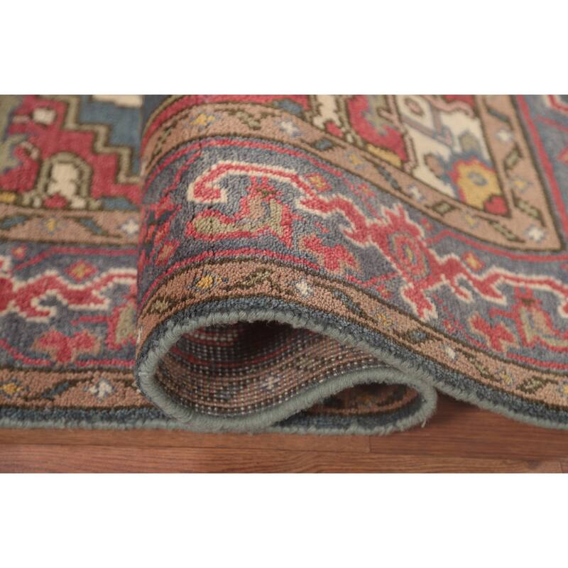 Traditional Heriz-Serapi Oriental Accent Rug Handmade Wool Carpet - 3'11"x 5'11"