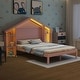 preview thumbnail 21 of 40, Wooden platform bed in house shape