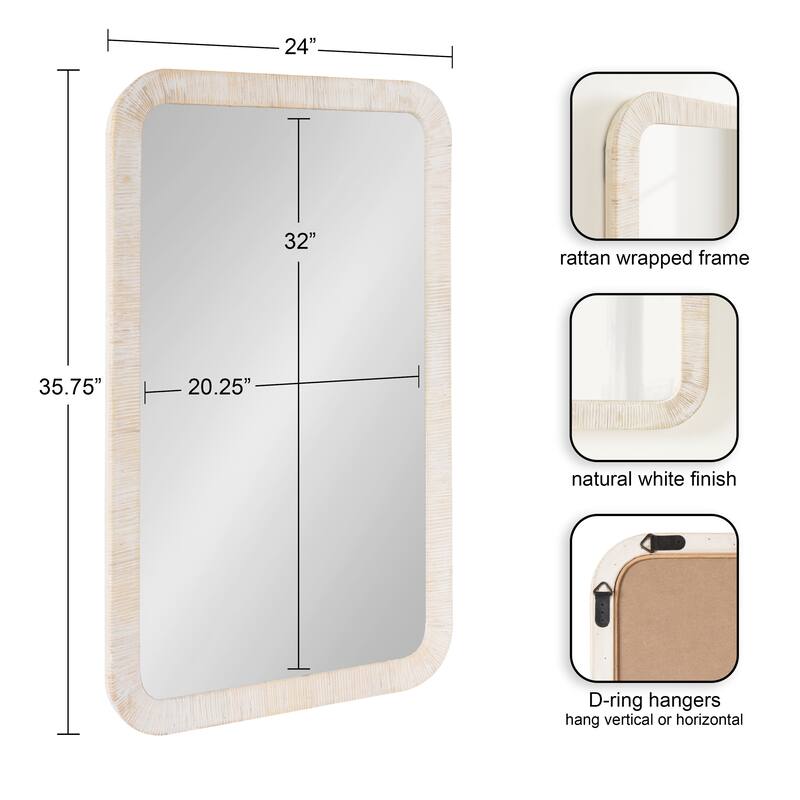 Kate and Laurel Rahfy Rectangle Framed Wall Mirror