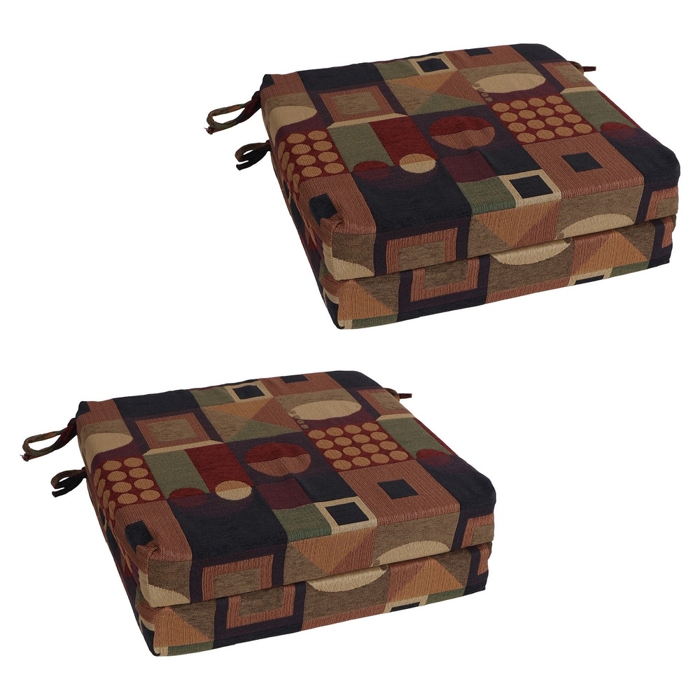 20-inch by 19-inch Jacquard Chenille Chair Cushion - 20 x 19