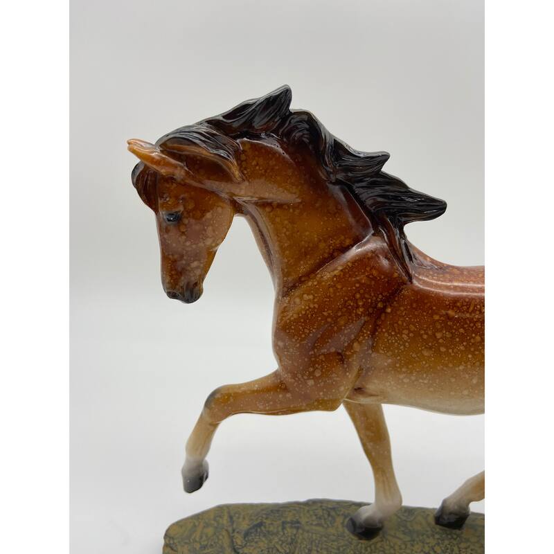 Glazed 9" Glazed Horse in Motion Figurine