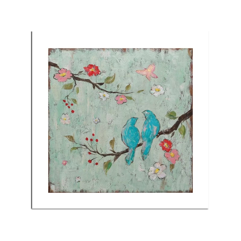 Love Birds I Fine Art Paper Print by Katy Frances - Multi