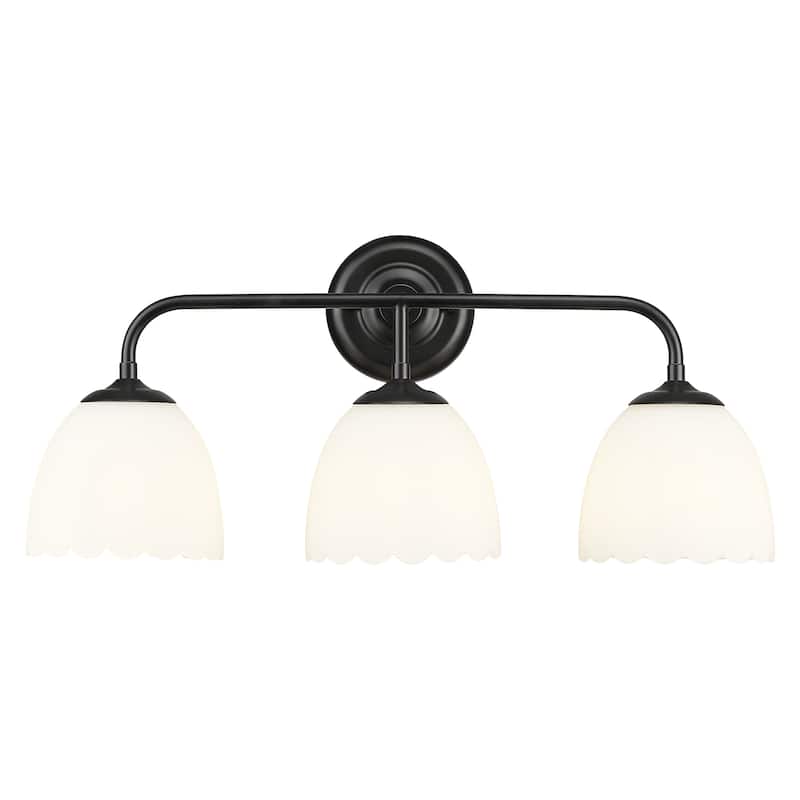 Golden Lighting Dorinda 3-light Vanity in Matte Black