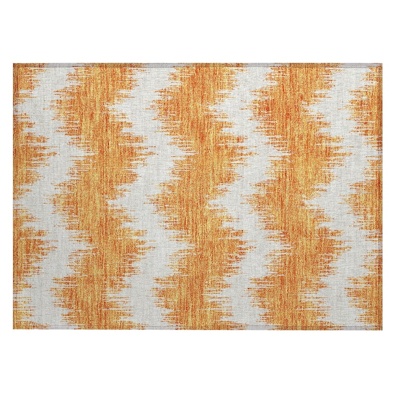 Machine Washable Indoor/ Outdoor Chantille Chevron Modern Rug