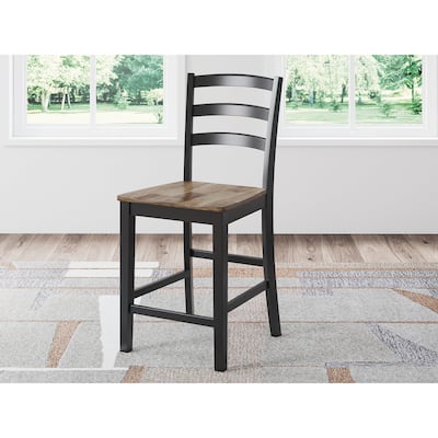 Signature Design by Ashley Wildenauer Brown/Black Bar Stool (Set of 2) - 19" W x 22" D x 40.25" H