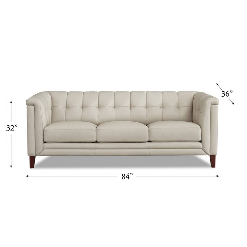 Hydeline Arvo Top Grain Leather Sofa and Loveseat Set with Feather, Memory Foam and Springs