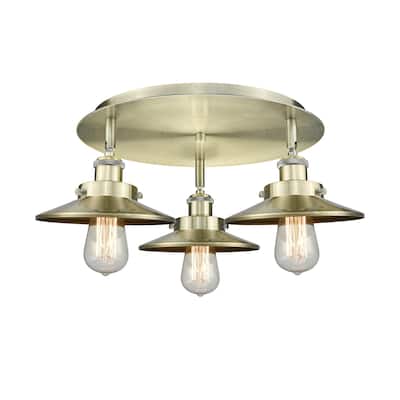 Innovations Lighting Ballston Urban - 3 Light 20" Flush Mount - 2"H Shade